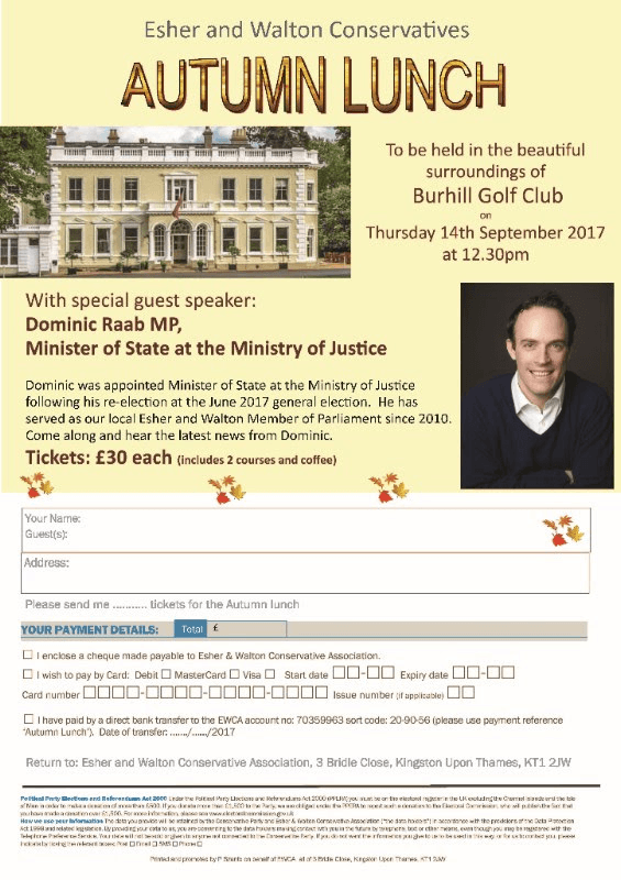 Autumn lunch flyer