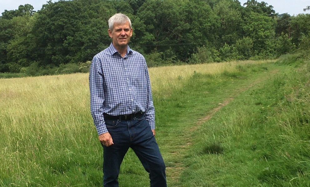 Cllr David Lewis at the Oxshott Green Belt