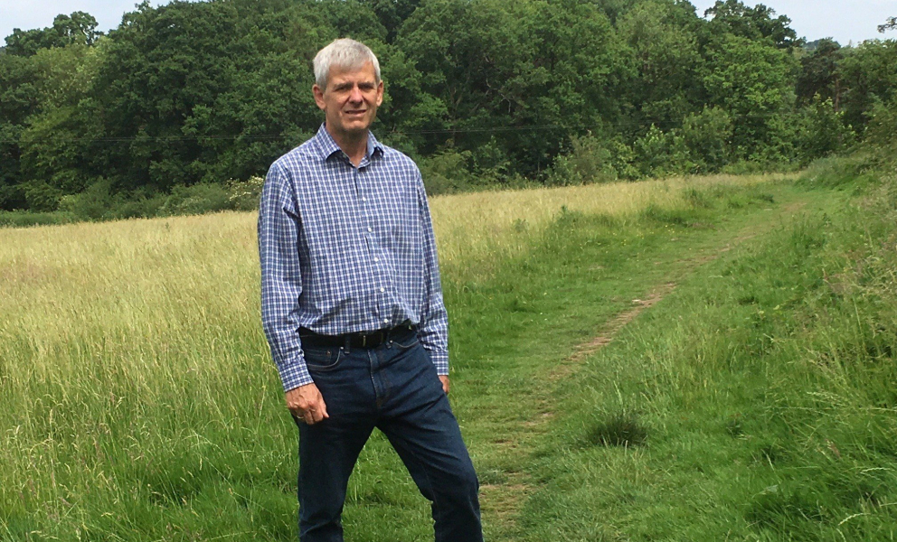 Cllr David Lewis at the Oxshott Green Belt