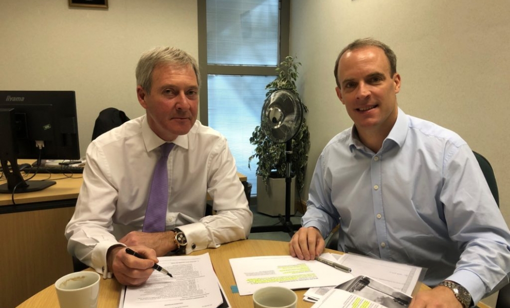 Tim Oliver with MP Dominic Raab