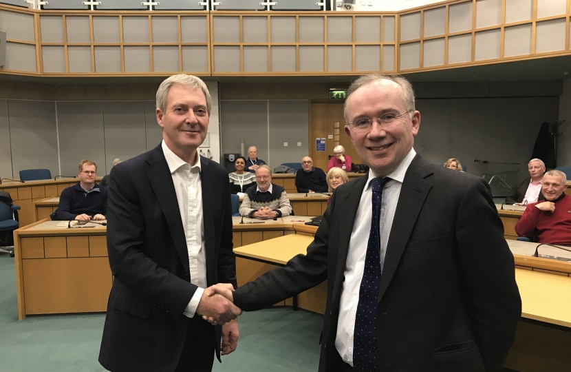 Tim Oliver hands over to his successor James Browne