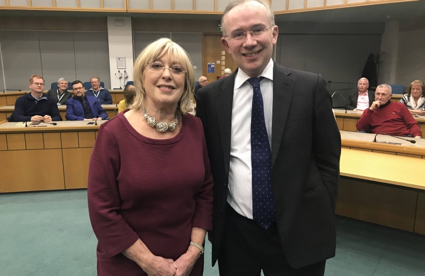 Conservative leader James Browne and deputy Ruth Mitchell