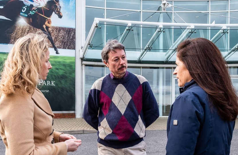 Conservative candidate for Esher, Richard John, at Sandown with residents