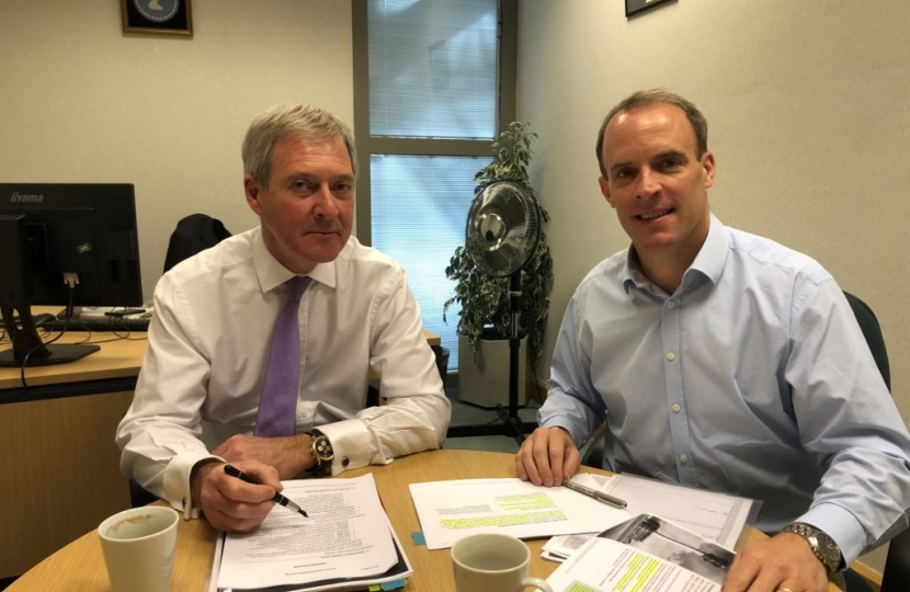 Tim Oliver with MP Dominic Raab
