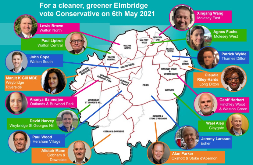 Your 2021 Elmbridge Borough Council candidates