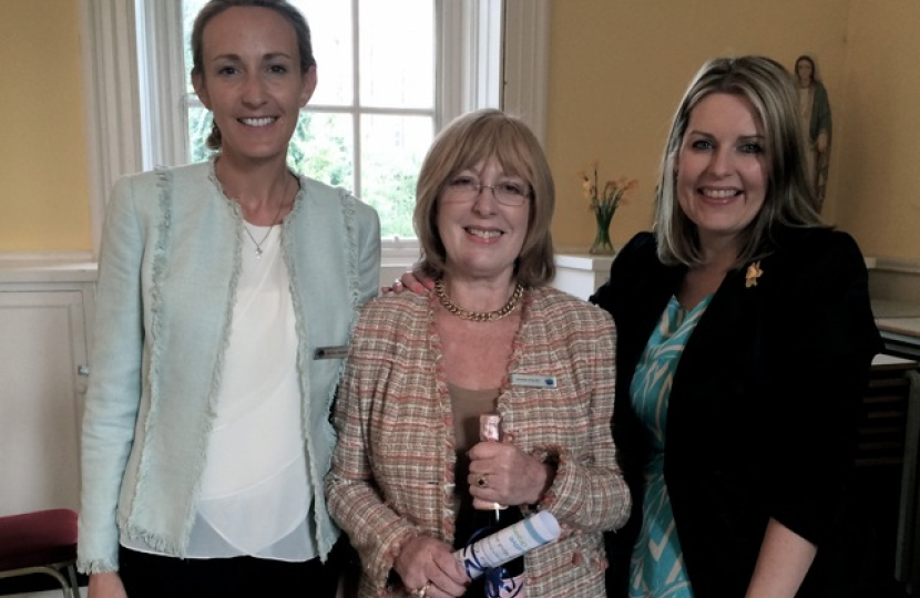 Cllrs Elise Dunweber & Ruth Mitchell with Mims Davies, chair of Southern Region