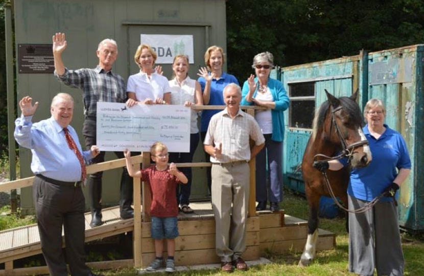 Cllr Mike Benninson left with charity supporters