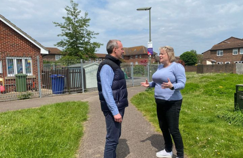 Dominic Raab and Lisa Townsend