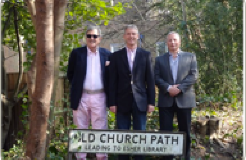 Tim with Esher Councillors David Archer and Simon Waugh