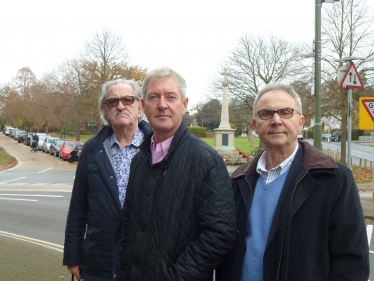 David Archer, Tim Oliver and county council candidate Peter Szanto