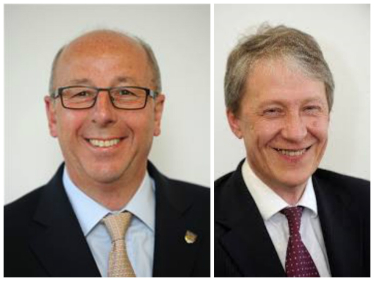 RA group leader Stuart Selleck and Lib Dem leader Andrew Davis