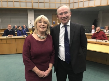 Conservative leader James Browne and deputy Ruth Mitchell