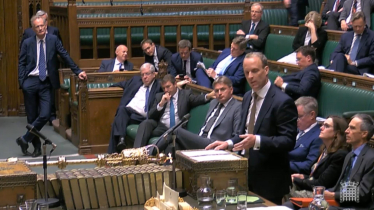 Dom takes questions at the despatch box as Foreign Secretary