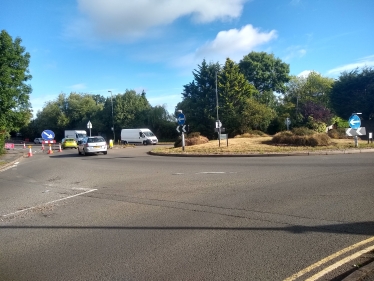 Hersham Bypass at the Princess Alice Roundabout