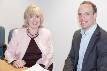 Cllr Ruth Mitchell with Dominic Raab MP