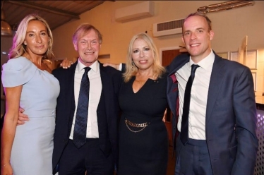 Sir David Ames and Dominic Raab with Elise Dunweber and Lorraine Platt