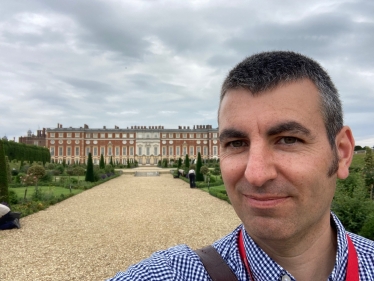 Cllr Steve Bax during a planning committee visit to Hampton Court