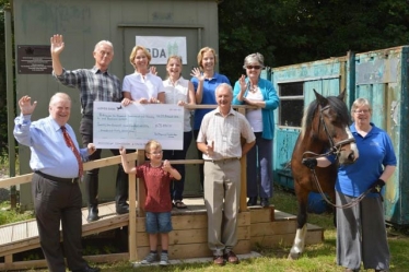 Cllr Mike Benninson left with charity supporters